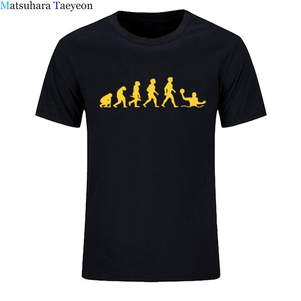 

t shirt men evolution waterpolo ball player print summer fashion short sleeve o-neck cotton t-shirt funny cool male tshirt tee