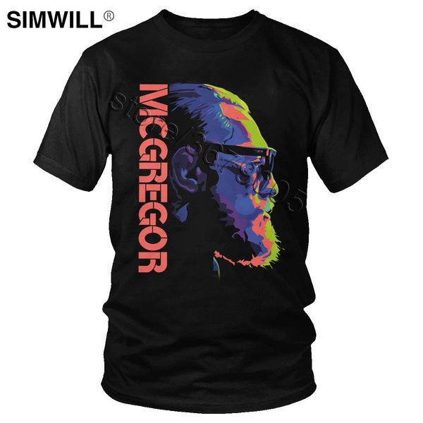 

fashion conor mcgregor t shirt men short sleeved o-neck cotton the notorious t-shirt mma fight spirit tee gift idea apparel