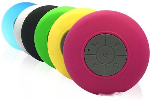 

portable waterproof wireless bluetooth speakers built-in microphone suction cup design mobile phone holders speakers for iphone x 8 8plus 7