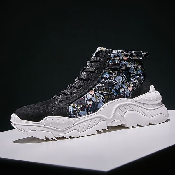 

ankle boots sneakers men casual shoes snow boots waterproof peking opera winter warm short plush footwear botas hombre, Black