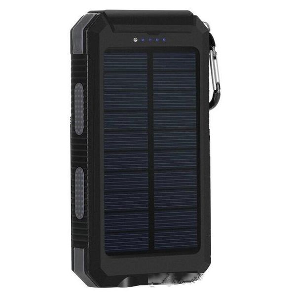 

solar cells solar power bank real 20000 mah dual usb external waterproof polymer battery charger outdoor light lamp powerbank ferisi