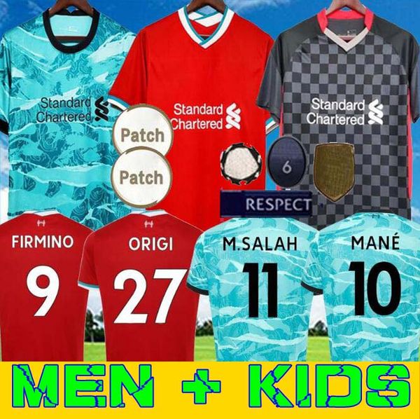 

lvp mohamed m. salah firmino soccer jersey football shirt 20 21 virgil mane keita milner lİverpool 2020 2021 men kids kit uniforms, Black;yellow