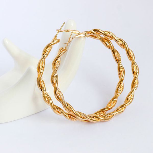 

fashion big hoop earring golden earrings accessories exaggerated hoop ear loop circle for women girl jewelry fspes186, Golden;silver