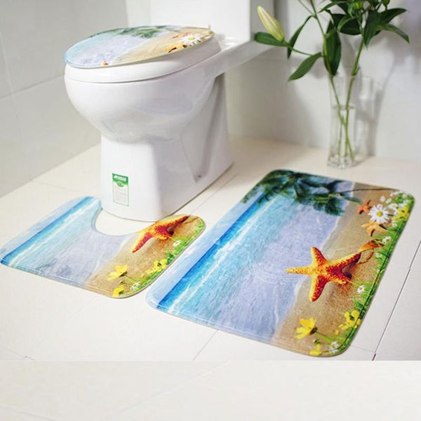 

bathroom non-slip pedestal rug toilet cover bath mat bathroom carpet absorption rug floor mat toliet anti slip shower carpets