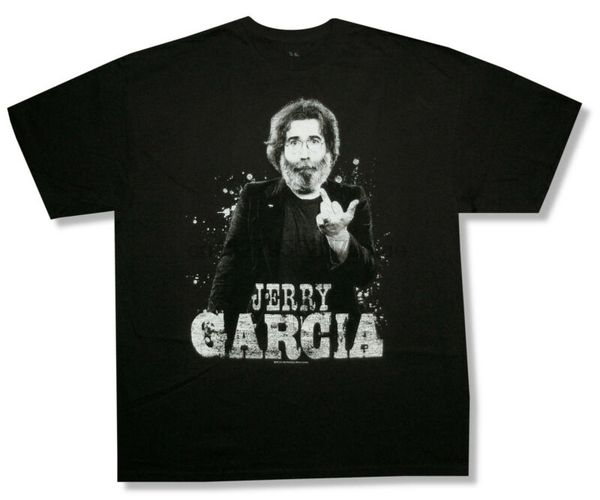 

jerry garcia finger портрет черный t-shirt new взрослых