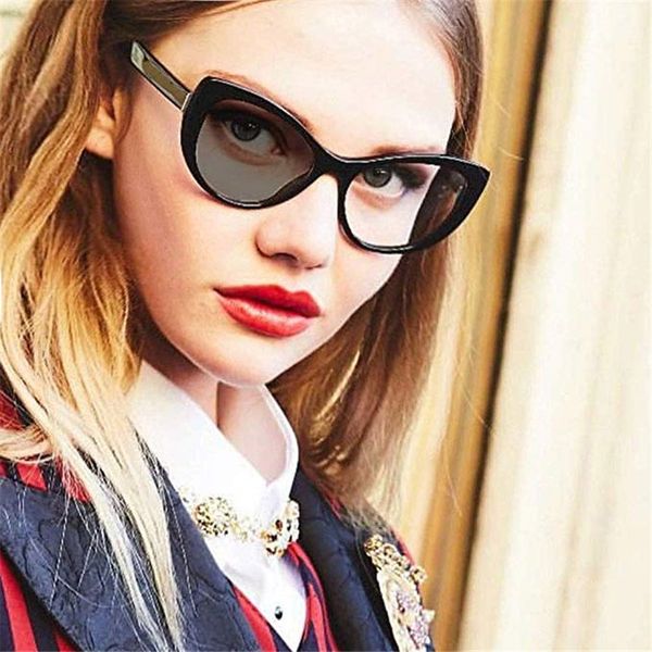 

mincl/ 2020 retro women cat sun pchromic finished reading glasses myopia sunglasses glasses with box fml, White;black