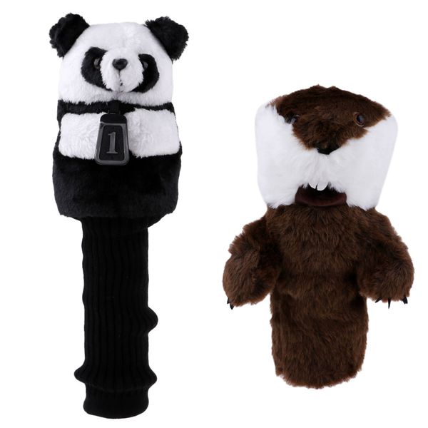 

2pcs портативный животных golf wood driver headcover club head защитная крышка