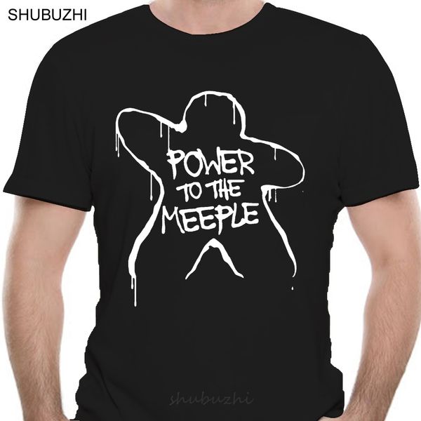 

men tshirt short sleeve power to the meeple boardgames t shirt tee women t-shirt