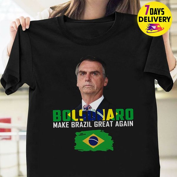 

bolsonaro 2018 пара presidencia ду бразил черная футболка размер s-3xl