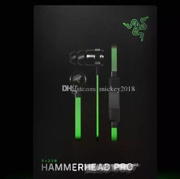 

razer hammerhead pro v2 headphone in ear earphone with microphone with retail box in ear gaming headsets hifi sound quality ship