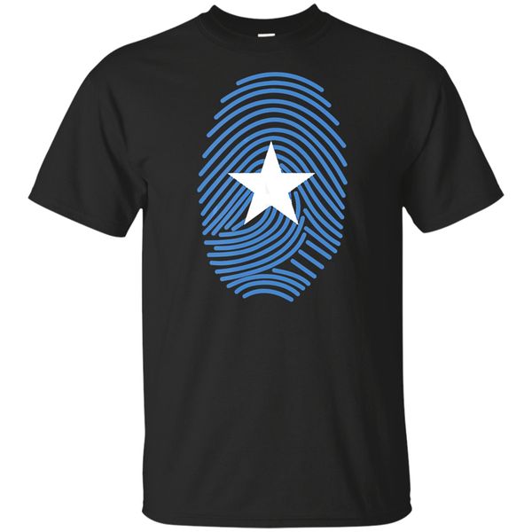 

somali flag fingerprint t-shirt black for men-women funny design tee shirt