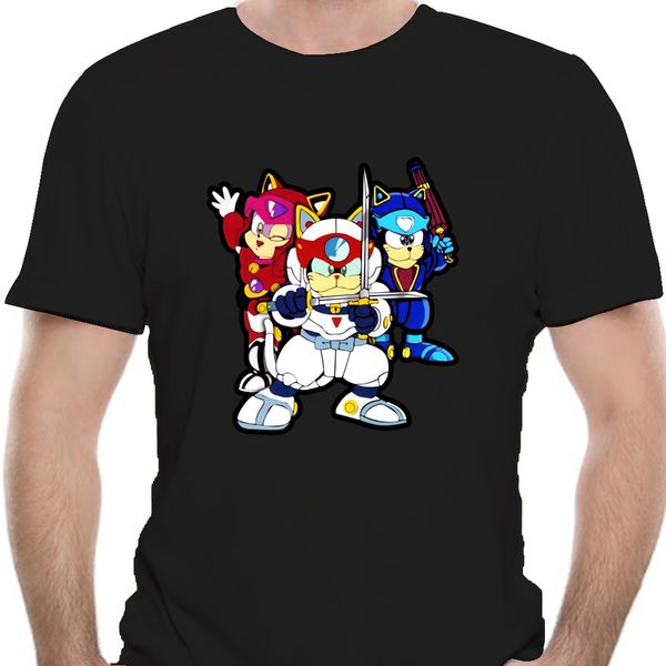 

funny game round collar man samurai pizza cats t shirt retro style tees 9804a