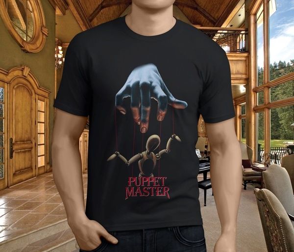 

новый кукловодом vintage фильм ужасов art мужская черная футболка размер s-3xltee рубашки случайный человек