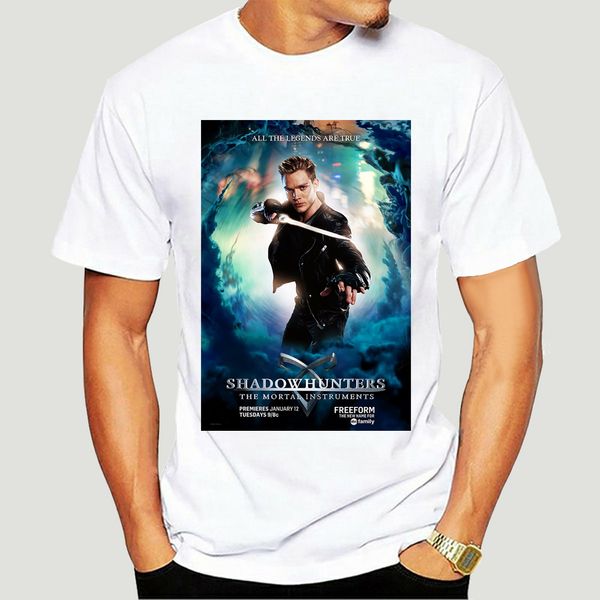 

modern fashion tv series shadowhunters logo t shirt tee for men white-2803d