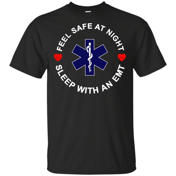 

sleep with an emt funny paramedic black short sleeve t-shirt for men, size m-3xl cool gift personality tee shirt
