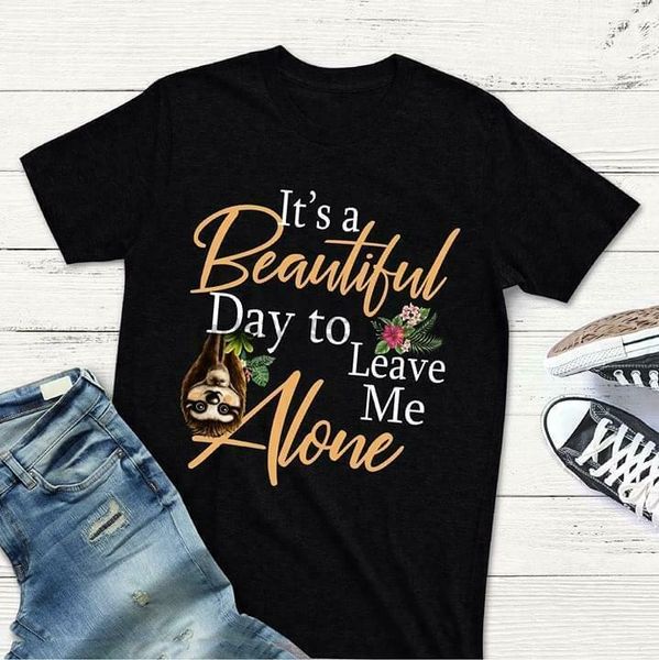 

лень it a beautiful day to leave me alone men t shirt black хлопок s 5xl