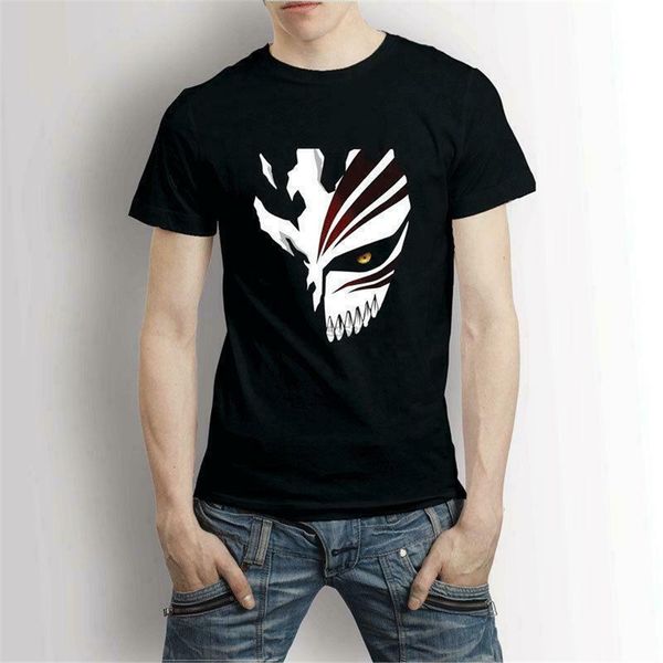 

полая маска bleach anime t-shirt men's tee usa size em1 свободного размер верхнего аякса майк