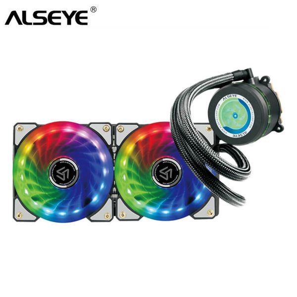 

fans & coolings alseye cpu water cooler 240mm 4pin pwm rgb and pump cooling for all of intel amd