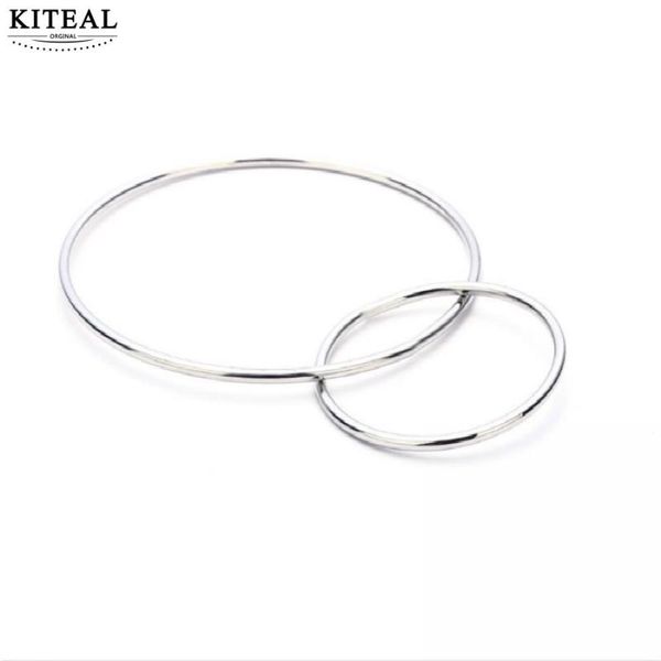 

kiteal 2020 new fashion silver plated asymmetrical geometric bangle for female jewelry gift high quality, Black