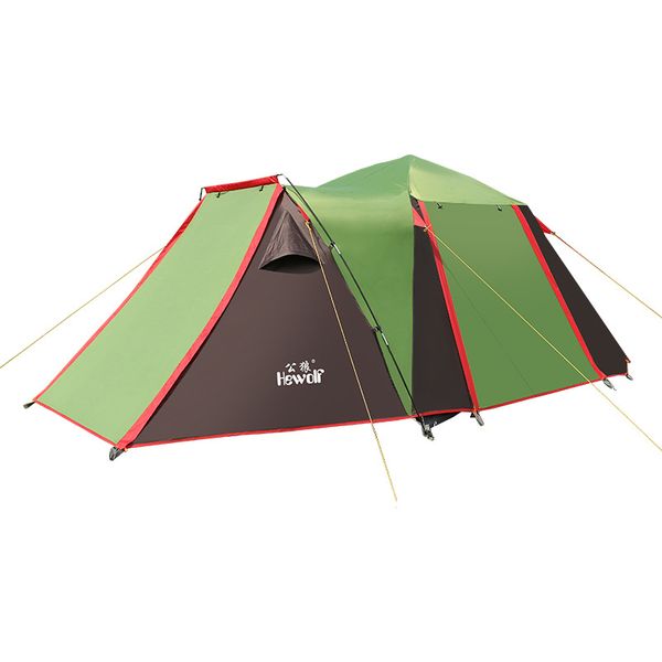 

tents and shelters hewolf outdoor automatic 1 bedroom hall four-door large tent double layer anti-sun camping waterproof