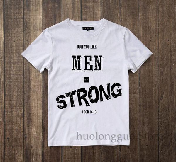 

be strong t-shirt faith t-shirt christian clothing christian tee men's white tee father's day gift gift