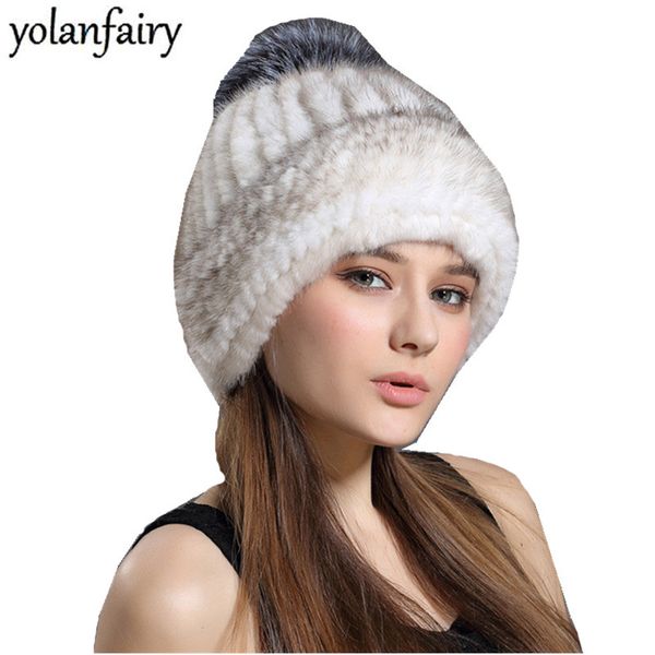 

winter hats for women real hat fashion fur bonnet women's warm streetwear hat large fur pompom czapka zimowa my818, Blue;gray