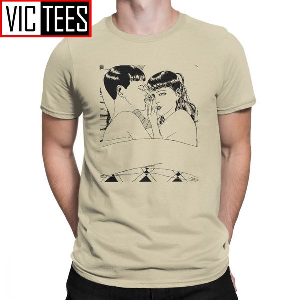 

men t-shirt junji ito vintage 100% cotton tees short sleeve tomie japanese kago manga horror harajuku t shirt clothing idea