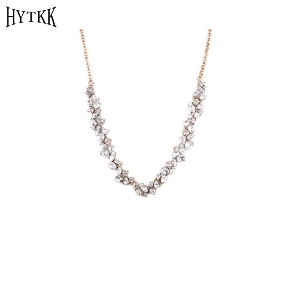 

bronze jewelry necklace composition of various shapes and elements fashion women design rhinestone birthday gift, Silver