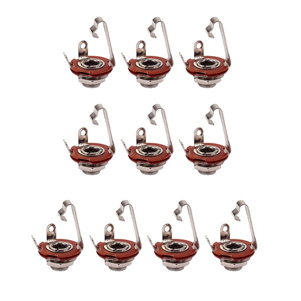 

10шт 1/4 \»гитара mono jack разъем для электрической бас-гитары частей