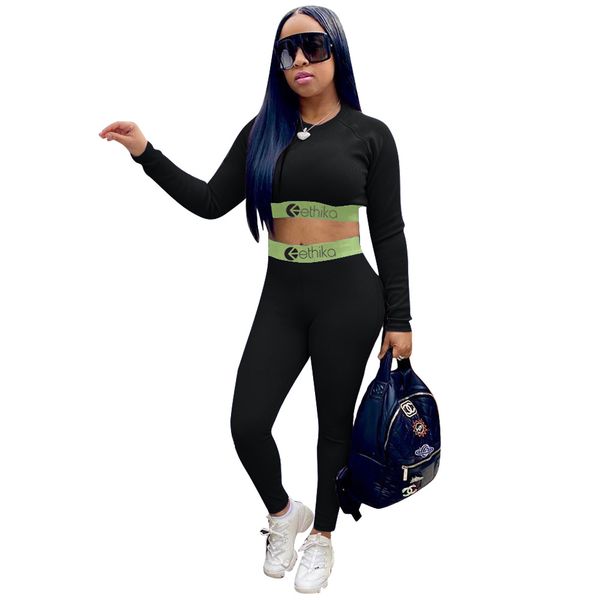 

women bodysuit tracksuit designer letters crop t-shirt pullover legging pants two piece outfit short sportswear slim jogging set e92708, White
