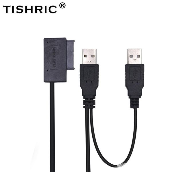 

omputer cables & connectors tishric usb 2.0 to 7 6 13pin slimline sata adapter cable external power for lapmini cd-rom dvd-rom conver