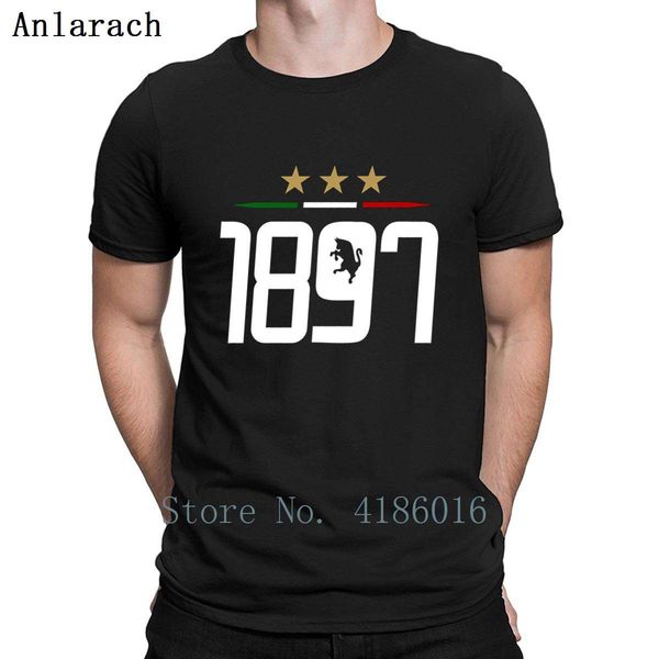 

1897 italy football t shirt basic summer style o-neck short sleeve print pattern vintage crazy 5xl t-shirt
