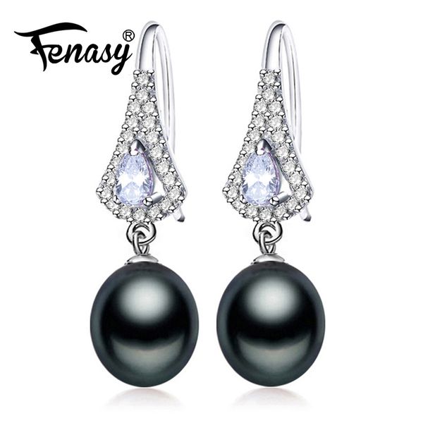

dangle & chandelier fenasy pearl jewelry natural freshwater earrings for women 925 sterling silver european style