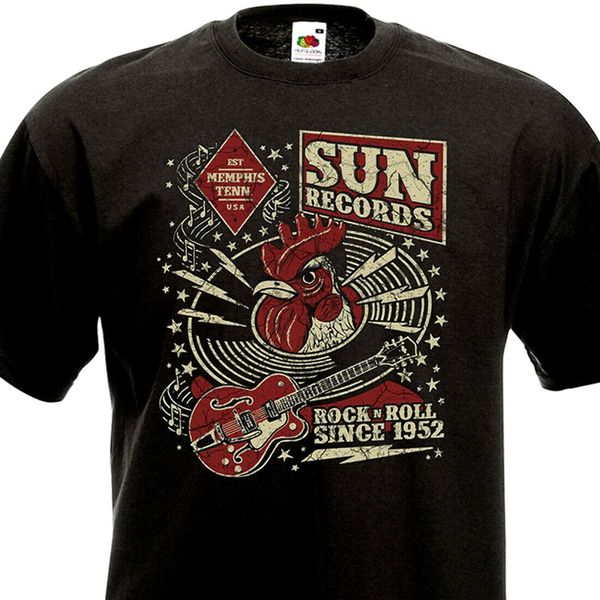 

t-shirt sun records memphis tenn. usa-rockn roll since 1952 johnny cash elvis