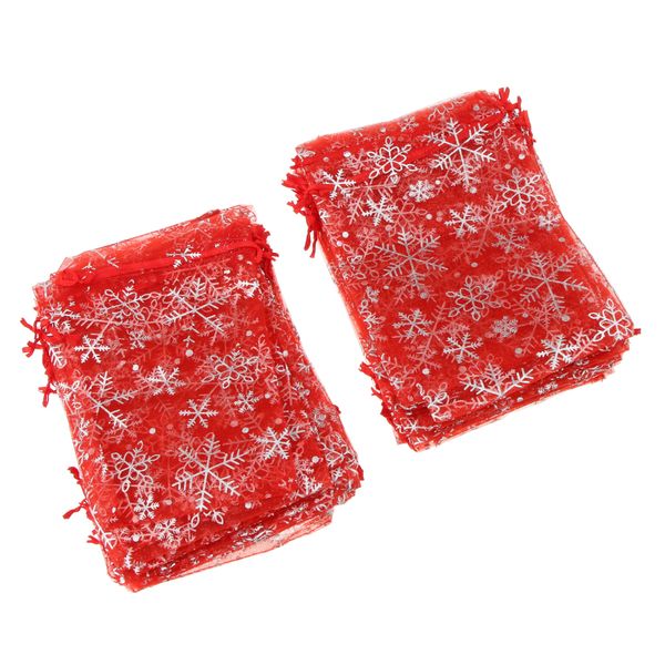 

100pcs snowflake gift pouch candy bag christmas wedding favor