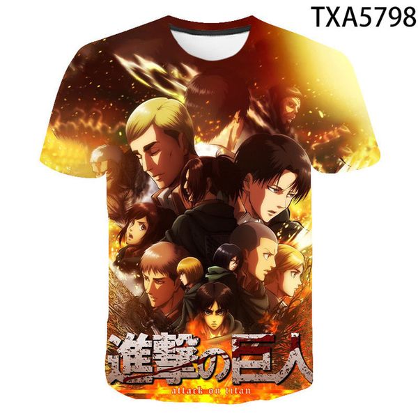 

new attack on titan 3d comfortable trend high-quality 3d print shirts humor anime aesthetic men clothing