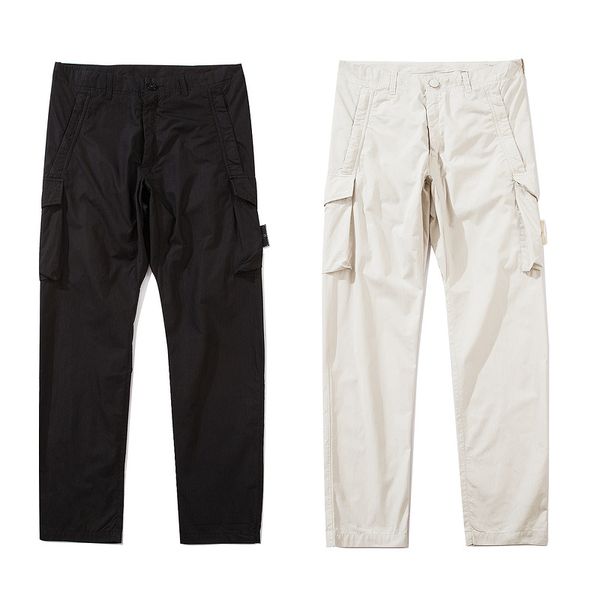 

2020ss compass logo badge ghost collection pockets women men jogger pants trousers men casual pants sweatpants, Black