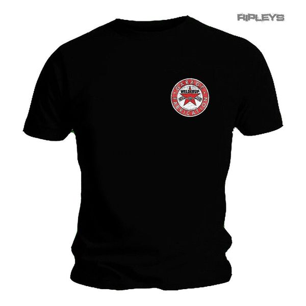 

официальный welderup гараж пользовательские hot rod автомобилей футболка red star logo rat rod