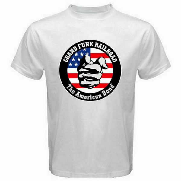 

новый rare !! grand funk railroad american rock logo t-shirt s-3xl печать tee shirt