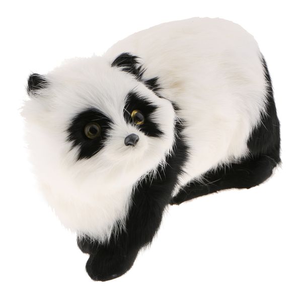 

lifelike cute panda statue indoor outdoor garden ornament prop model figure