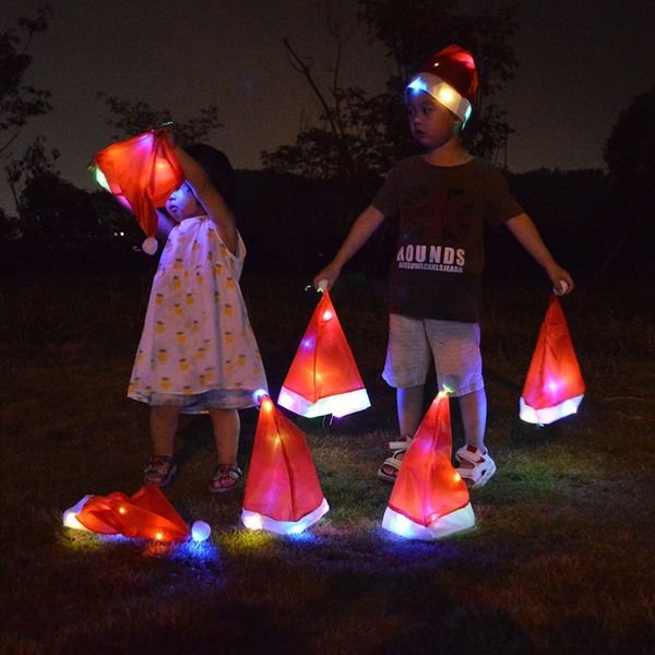 

christmas luminous christmas hat pendant tree ornaments led color luminous hat flashing ornaments lights