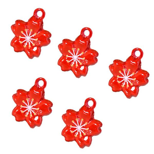 

christmas decorations 5pcs lovely pet bell cherry blossom shape necklace accessories