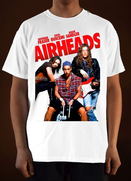 

airheads movie poster ver. 2 adam sandler t-shirt (white) s-3xl men tee shirt short sleeve cotton fitness t-shirts