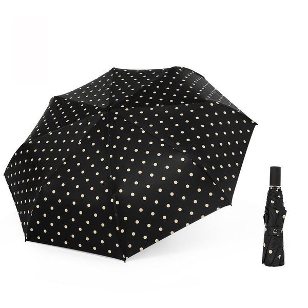 

женщины дождь складной яда 2019 dot ys669 umbrella мода для дождливой зонтики солнечный черный зонт качество высокое ветрозащитный ooztl lg2