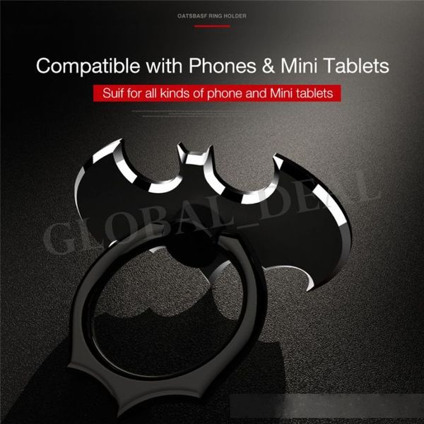 

universal mobile phone ring 360 degree batman cell phone ring holder finger for iphone 7 8 samsugn with package