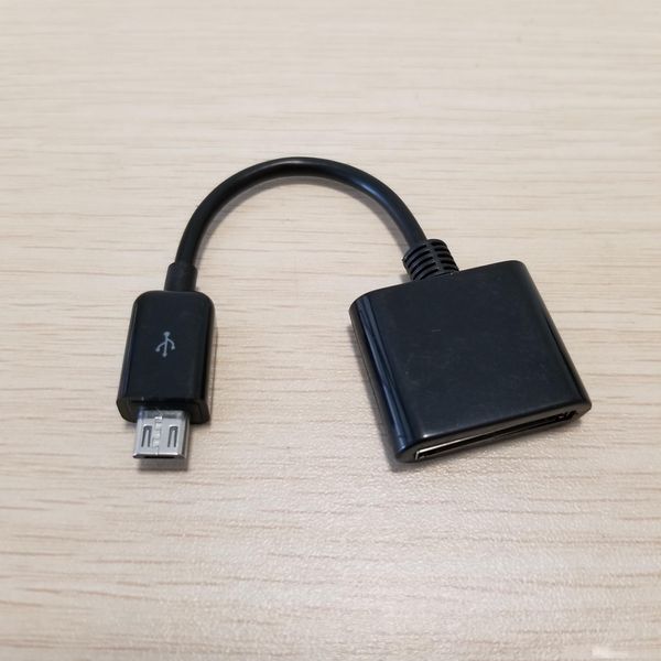 

d28 micro usb male adapter to 30pin female data exrension transfer cable converter black