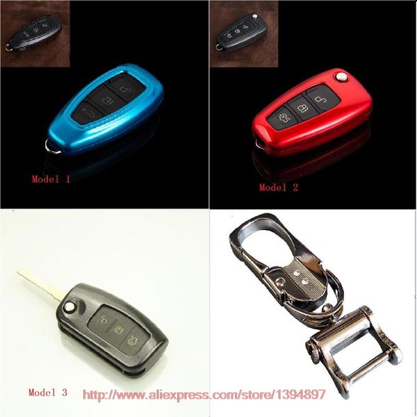 

car abs key chian/key cover/key case/key bag fit for ford focus ecosport kuga escape fiesta edge mustang s-max explorer, Silver