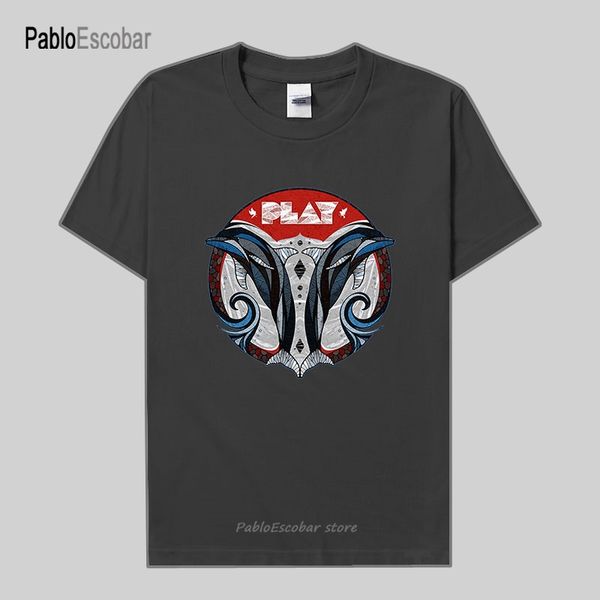 

dolphin animal illustration cartoon funny print men t-shirt o-neck cotton comfort short sleeve clothes harajuku streetwear