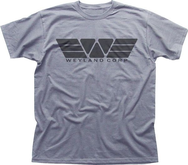 

вершины summer прохладный смешные t-shirt вейланд corporation corp ютани aliens прометей heather gray футболка fn9868 печати футболка мужчин