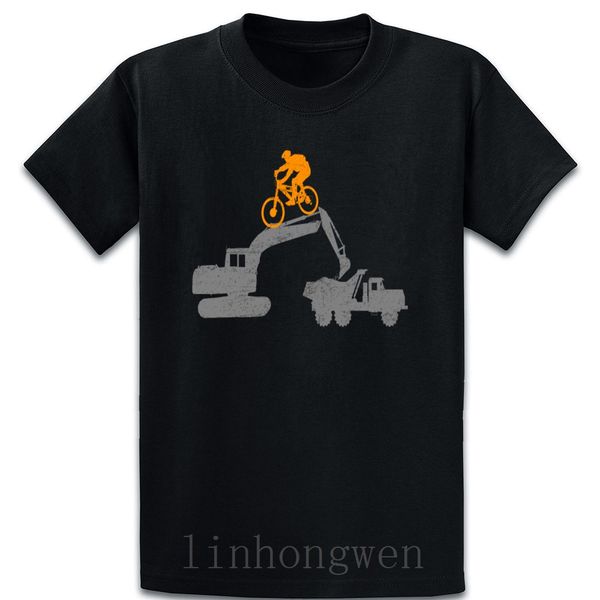 

mtb mountain bike biking bike mountain excavator t shirt anti-wrinkle designing tee shirt unique crew neck natural comical